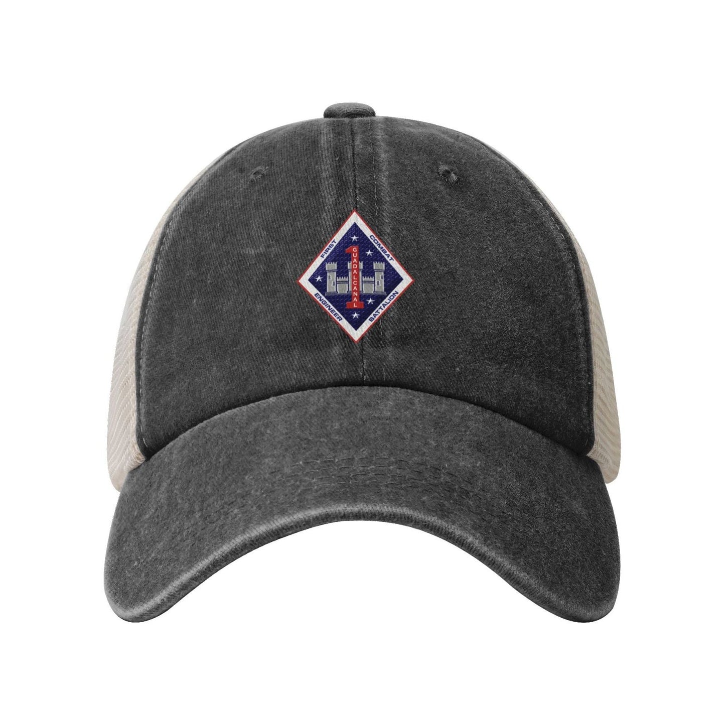 1ST CEB Insignia Printed unisex baseball cap adjustable grid baseball cap veteran gift