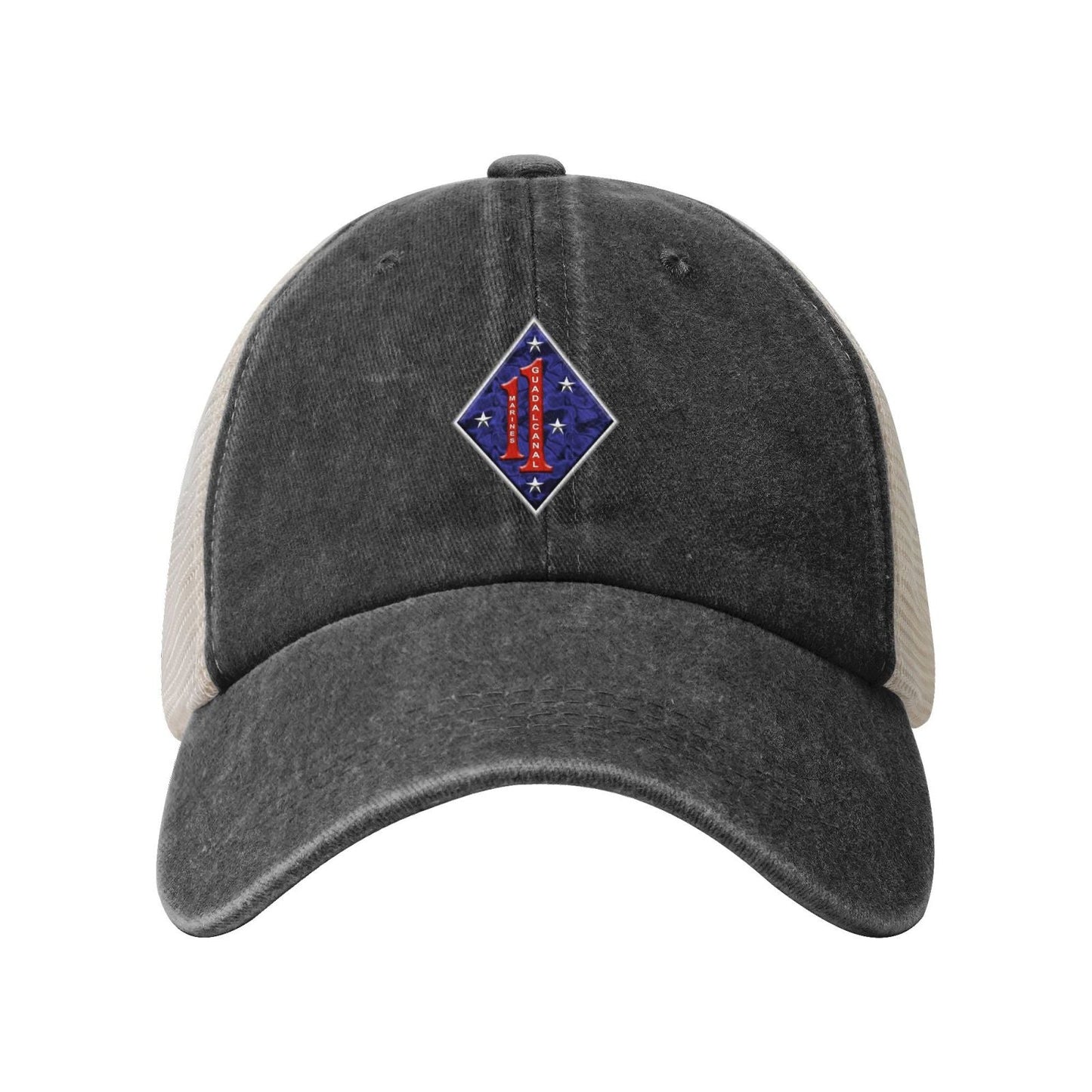 1st Marine Regiment Printed unisex baseball cap adjustable grid baseball cap veteran gift