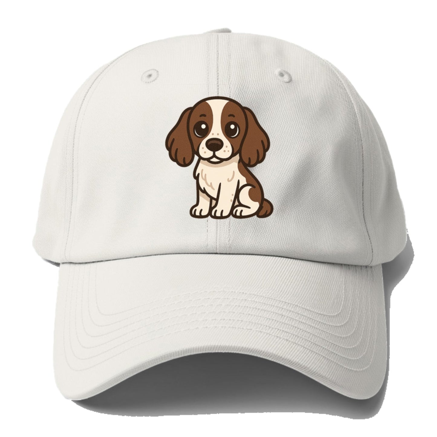 English Springer Spaniel Liver And White Sitting Pose Portrait Design Baseball Cap