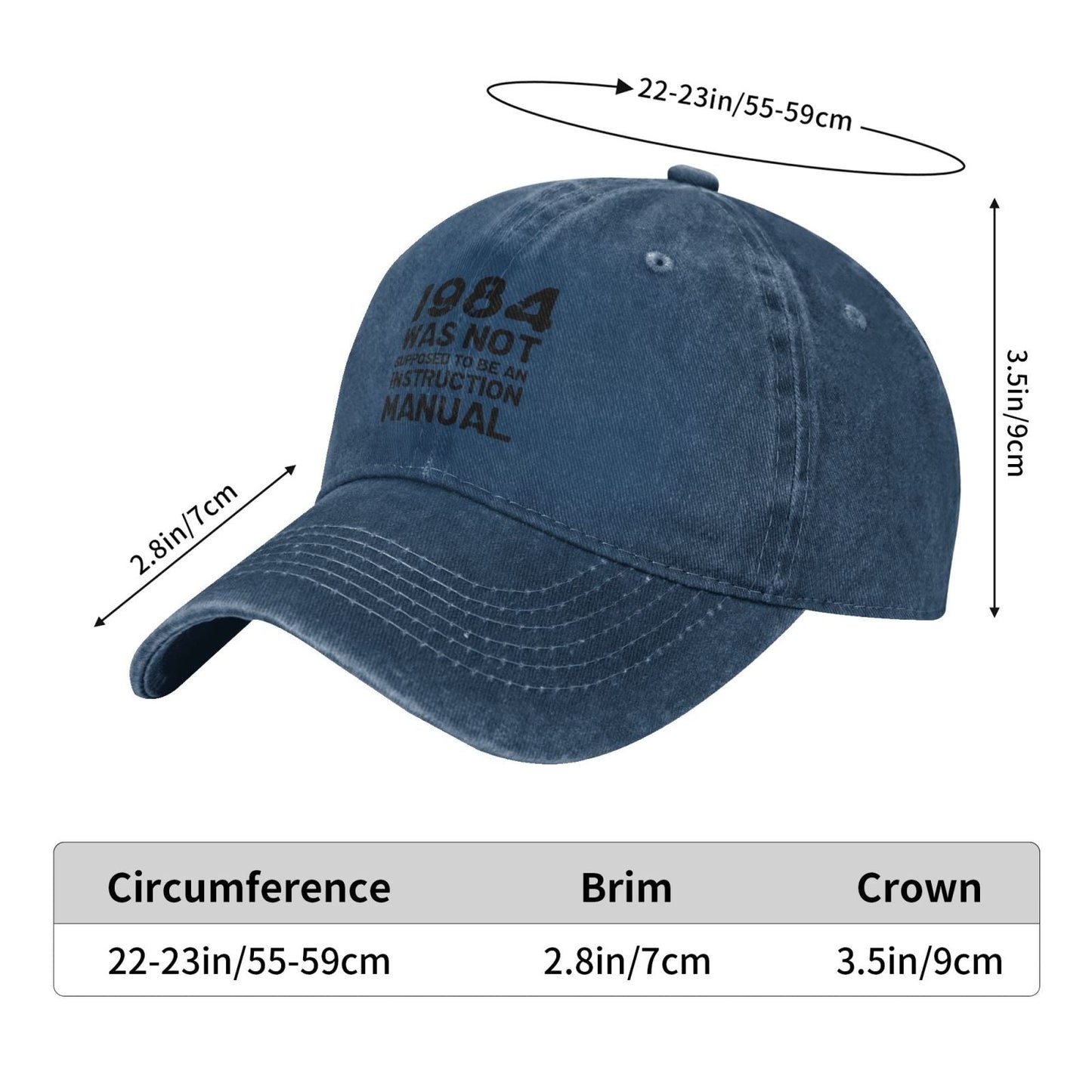 1984 Was Not Supposed To Be An Instruction Manual Printing unisex baseball cap adjustable hats Outdoor leisure hat trucker cap