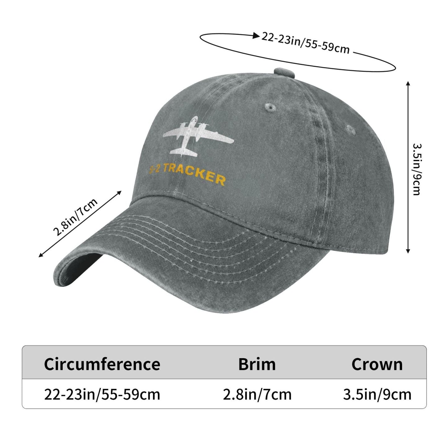 S-2 Tracker  Printing unisex baseball cap adjustable hats Outdoor leisure hat veteran gift