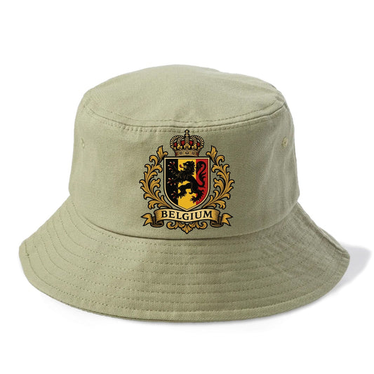 Belgium Lion Emblem (black Lion Rampant, Black/yellow/red Shield) Bucket Hat