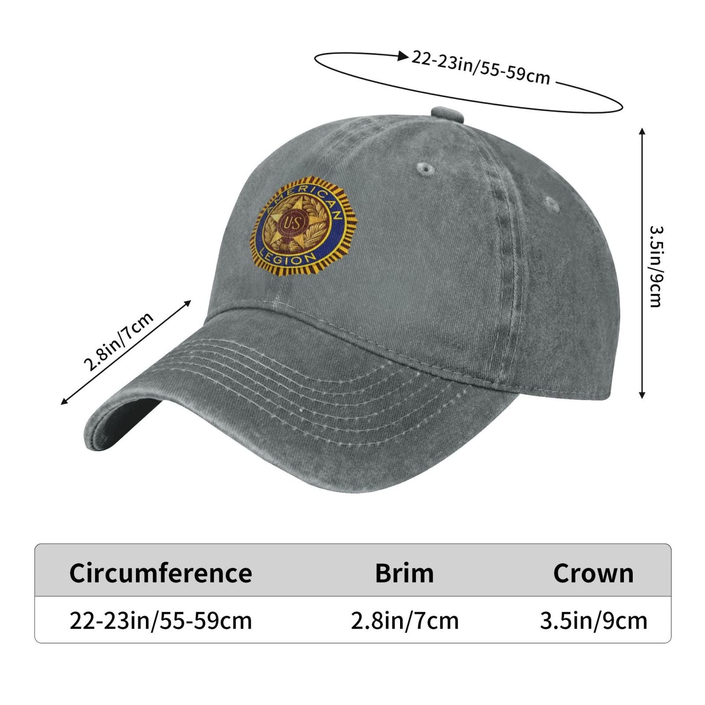 American Legion Printing unisex baseball cap adjustable hats veteran gift