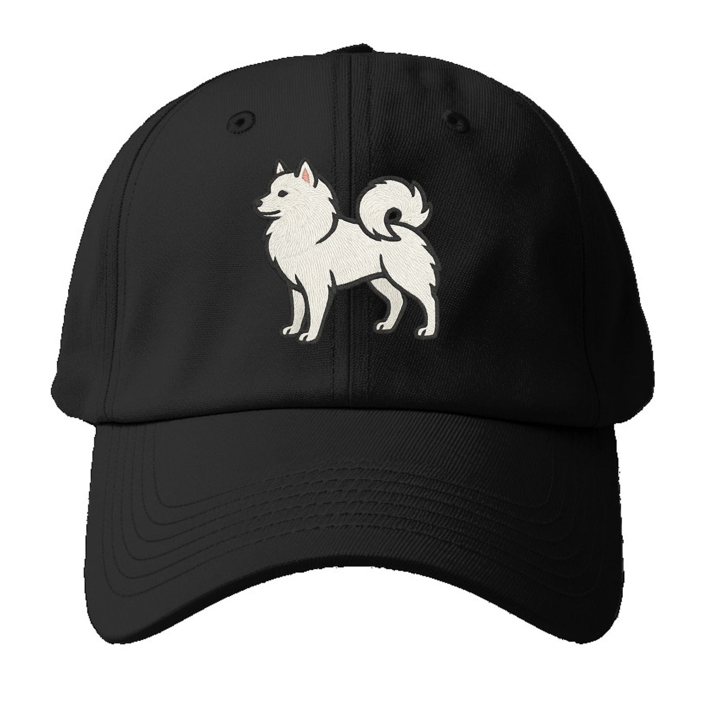 American Eskimo Dog - White spitz embroidered standing design - Baseball Cap
