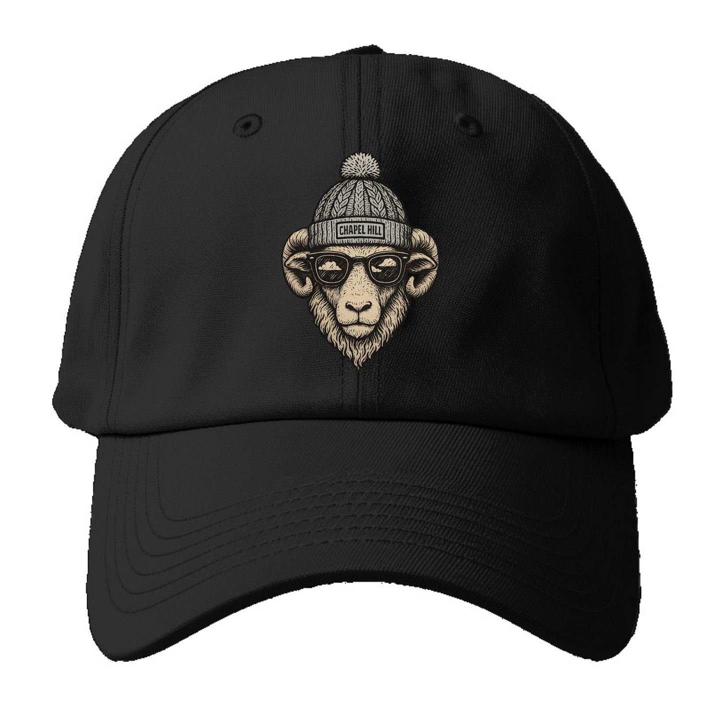 Chapel Hill Tar Heel Ram wearing UNC bea - Baseball Cap