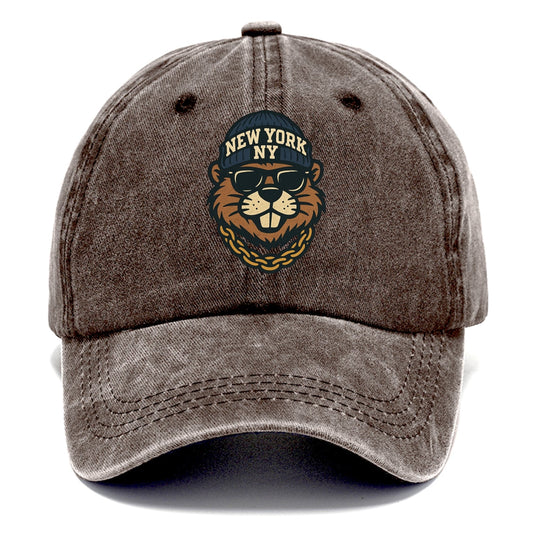 {animal:beaver,locationText:NEW YORK,initials:NY,beanieColor:navy,cat - Classic Cap
