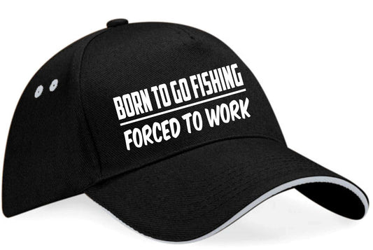 Born To Go Fishing Baseball Cap Fisherman's Birthday Gift For Men & Women