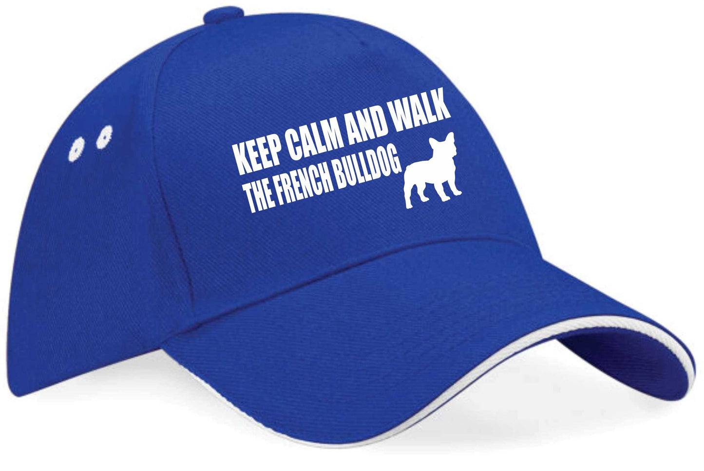Keep Calm & Walk French Bulldog Baseball Cap Dog Lovers Gift For Men & Ladies