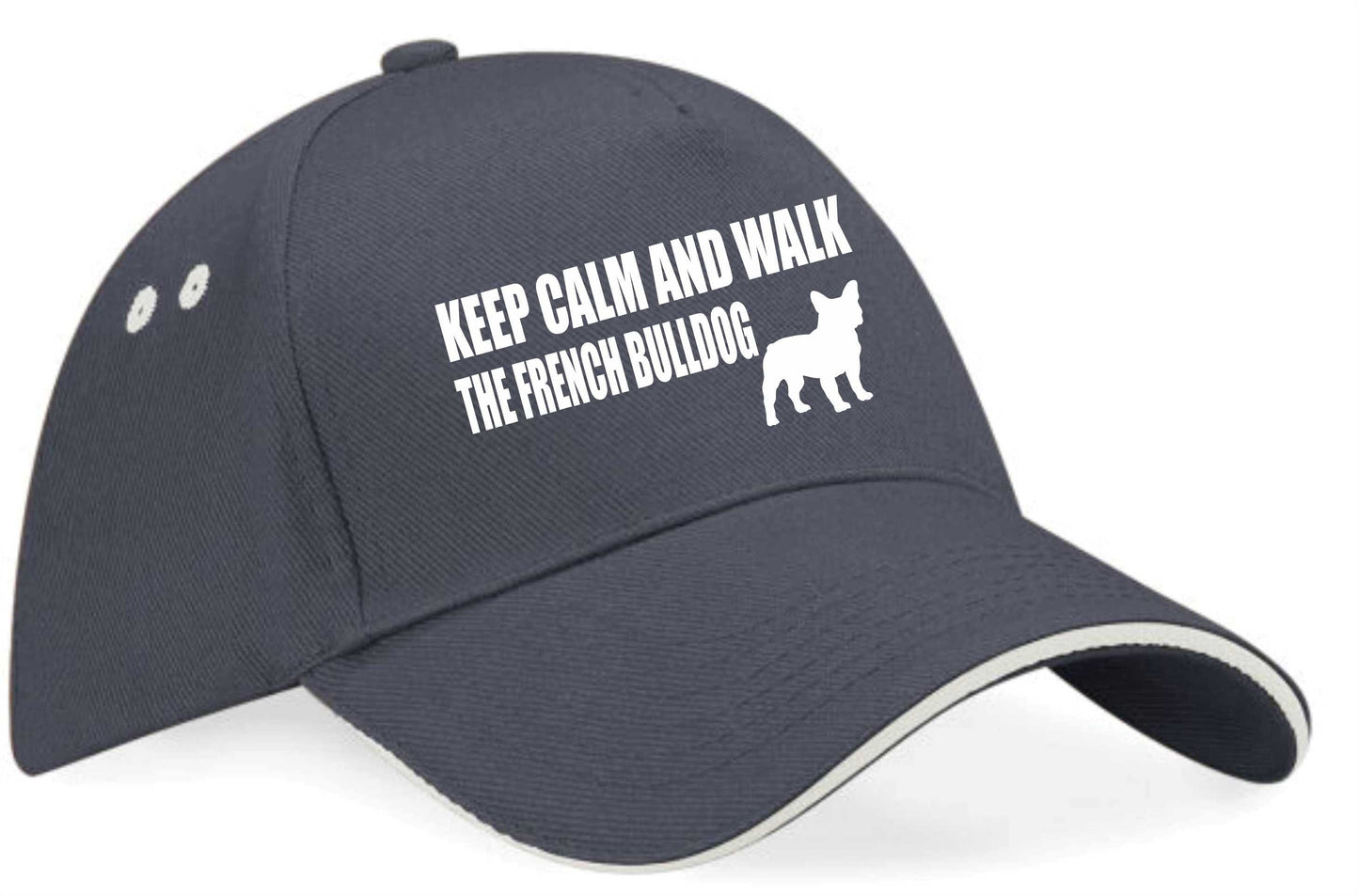 Keep Calm & Walk French Bulldog Baseball Cap Dog Lovers Gift For Men & Ladies