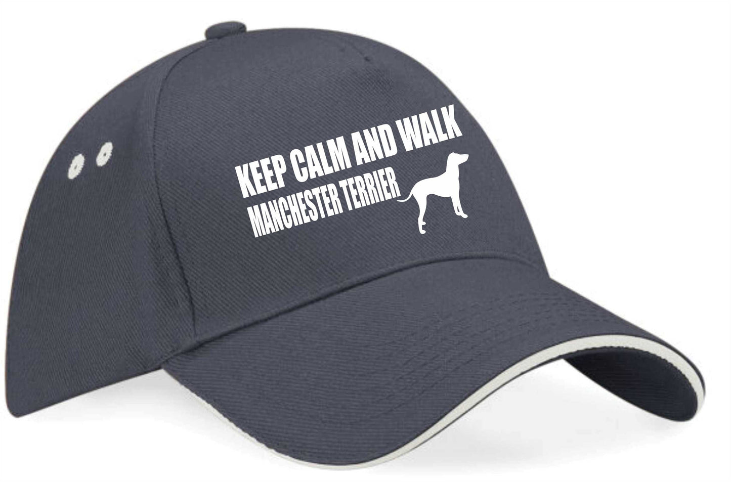 Keep Calm & Walk Manchester Terrier Baseball Cap Dog Lovers Gift Men & Ladies