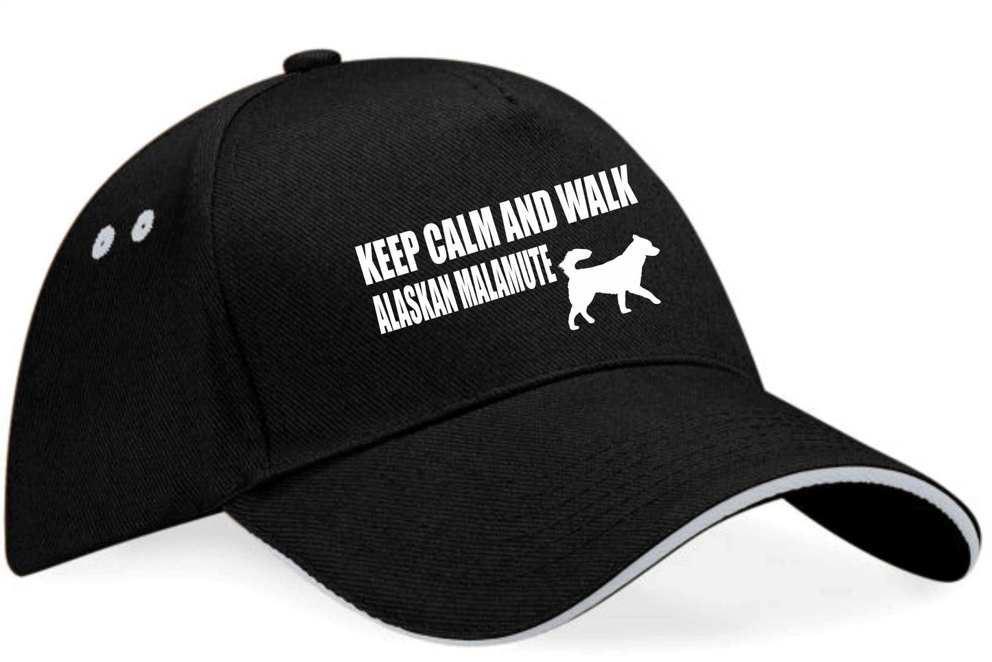 Keep Calm & Walk Alaskan Malamute Baseball Cap Dog Lovers Gift For Men & Ladies