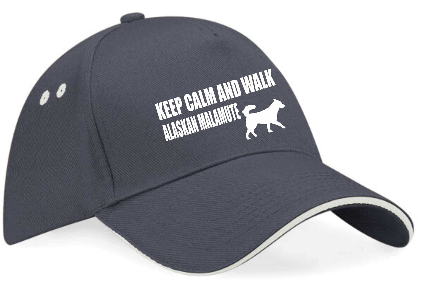 Keep Calm & Walk Alaskan Malamute Baseball Cap Dog Lovers Gift For Men & Ladies