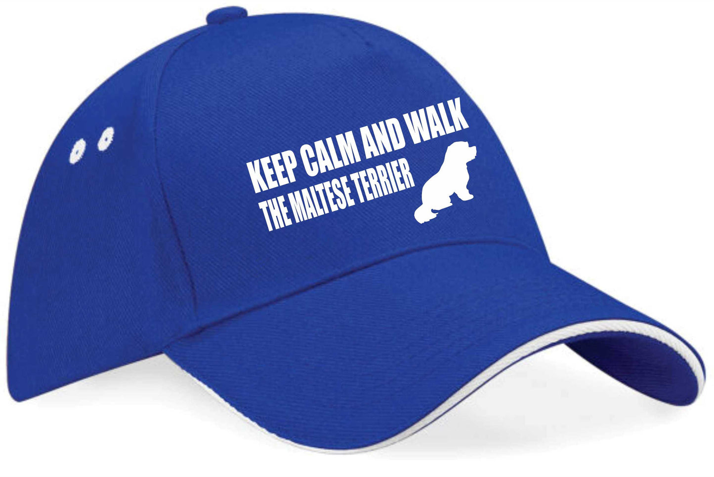 Keep Calm & Walk Maltese Terrier Baseball Cap Dog Lovers Gift Men & Ladies