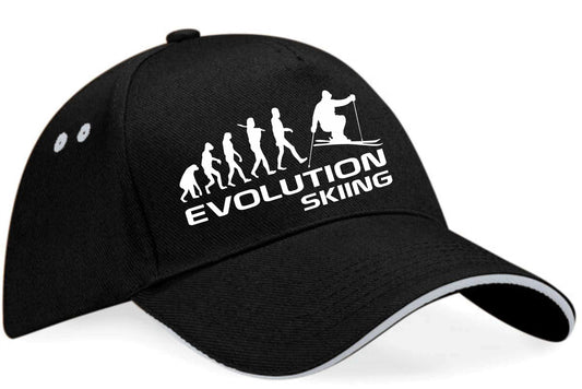 Evolution Of Skiing Baseball Cap Winter Sports Birthday Gift Unisex