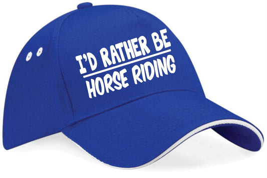 I'd Rather Be Horse Riding Baseball Cap Funny Birthday Gift For Men & Women
