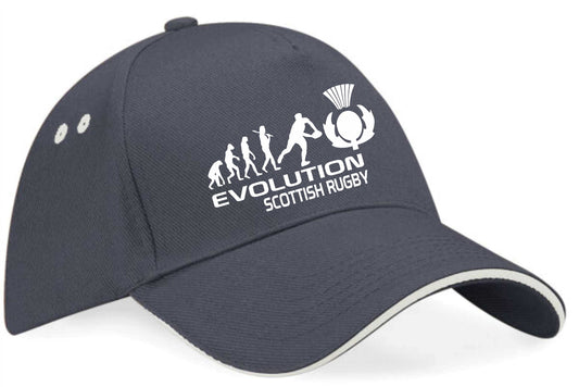 Evolution Of Scottish Rugby Baseball Cap Sports Birthday Gift For Men & Women