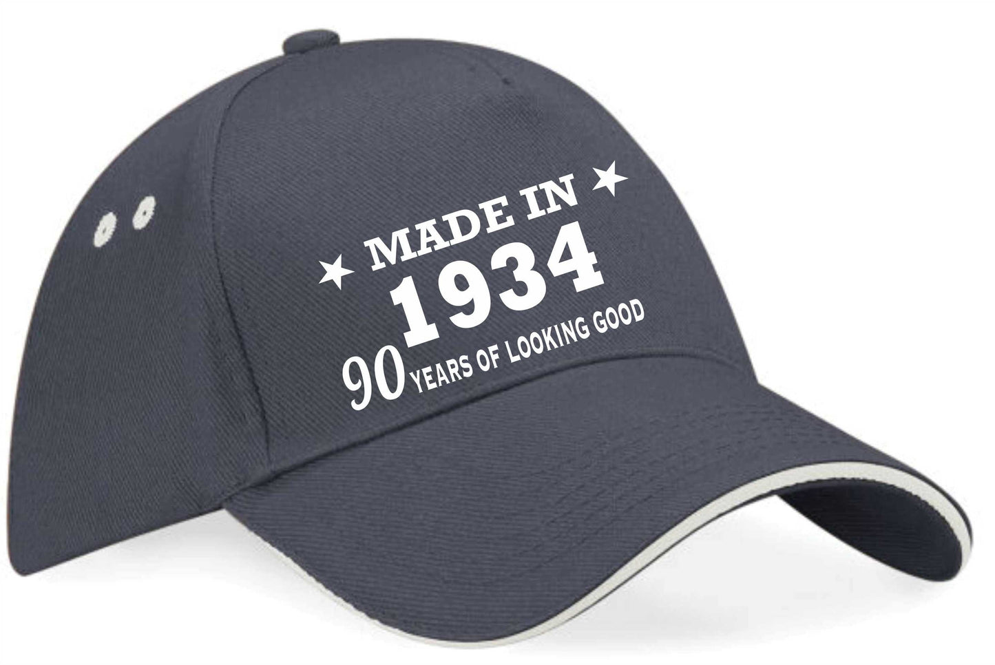 Made in 1934 90th Birthday Baseball Cap 90 Year Old Gift For Men & Ladies