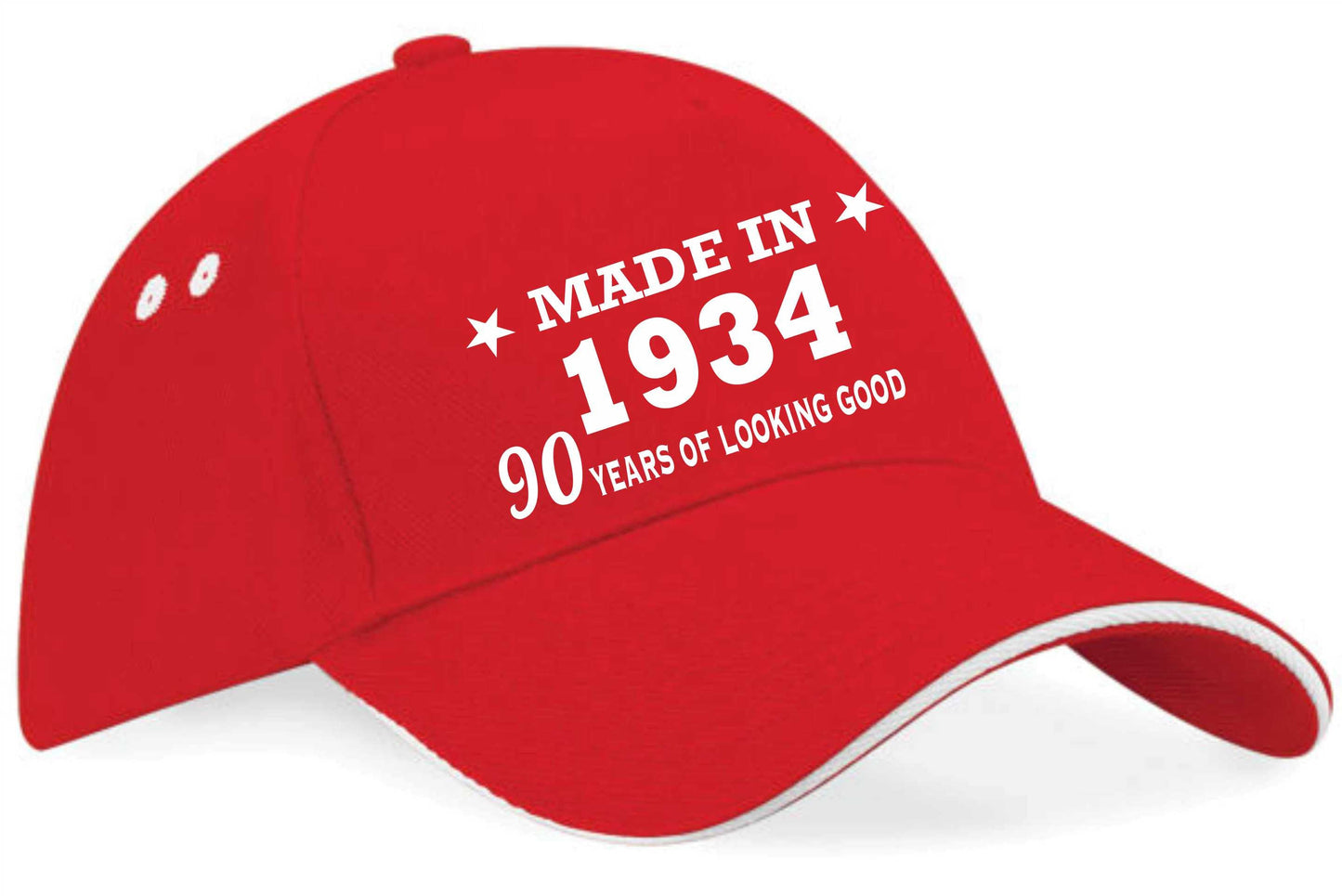 Made in 1934 90th Birthday Baseball Cap 90 Year Old Gift For Men & Ladies
