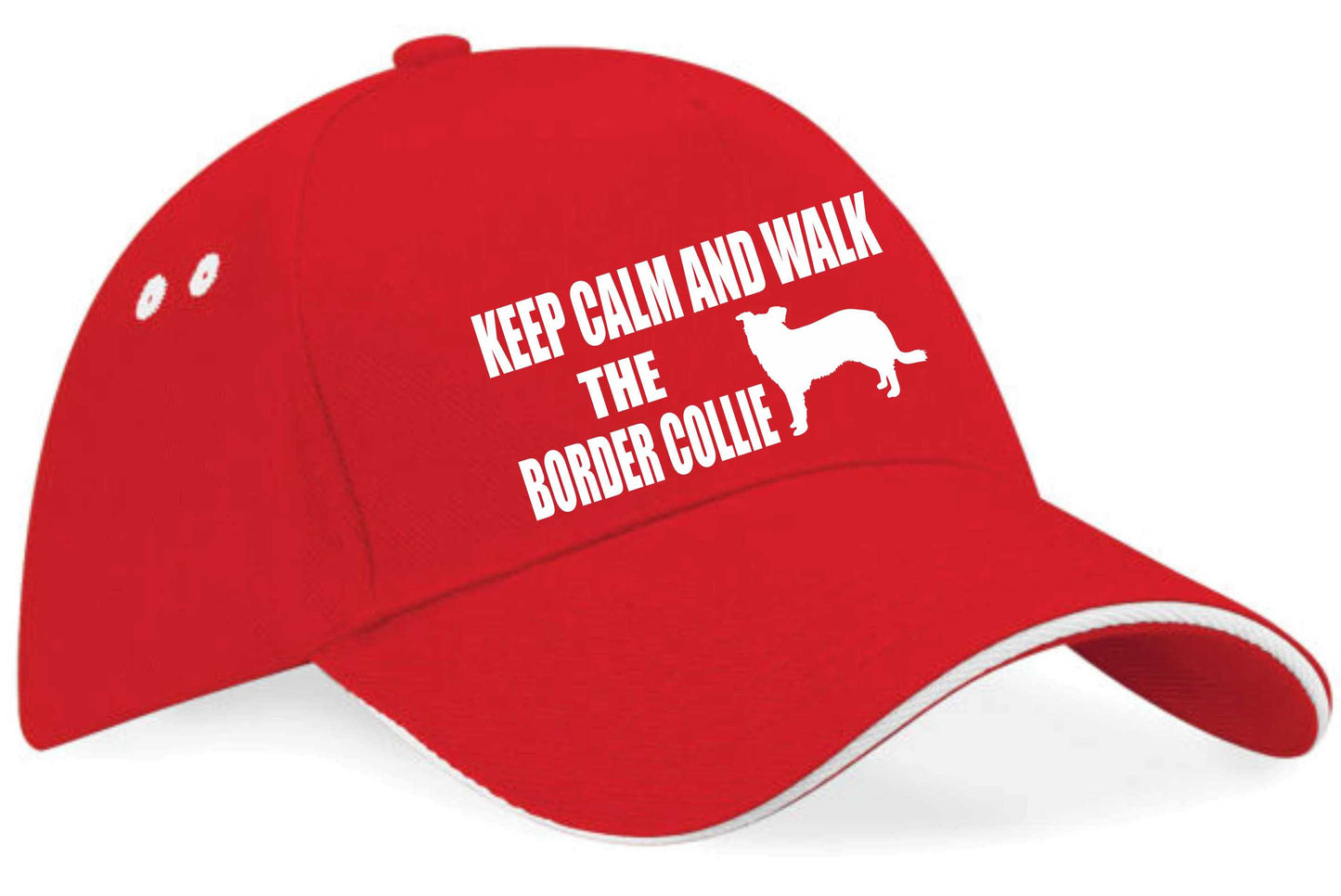 Keep Calm Walk The Border Collie Baseball Cap Dog Lovers Gift For Men & Ladies