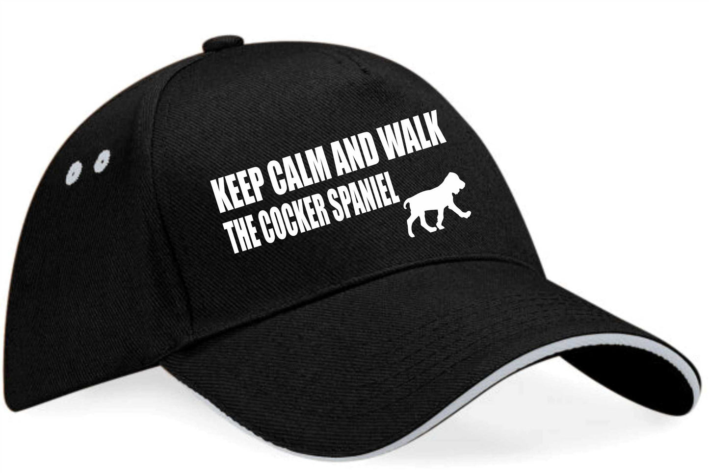 Keep Calm Walk The Cocker Spaniel Baseball Cap Dog Lovers Gift For Men & Ladies