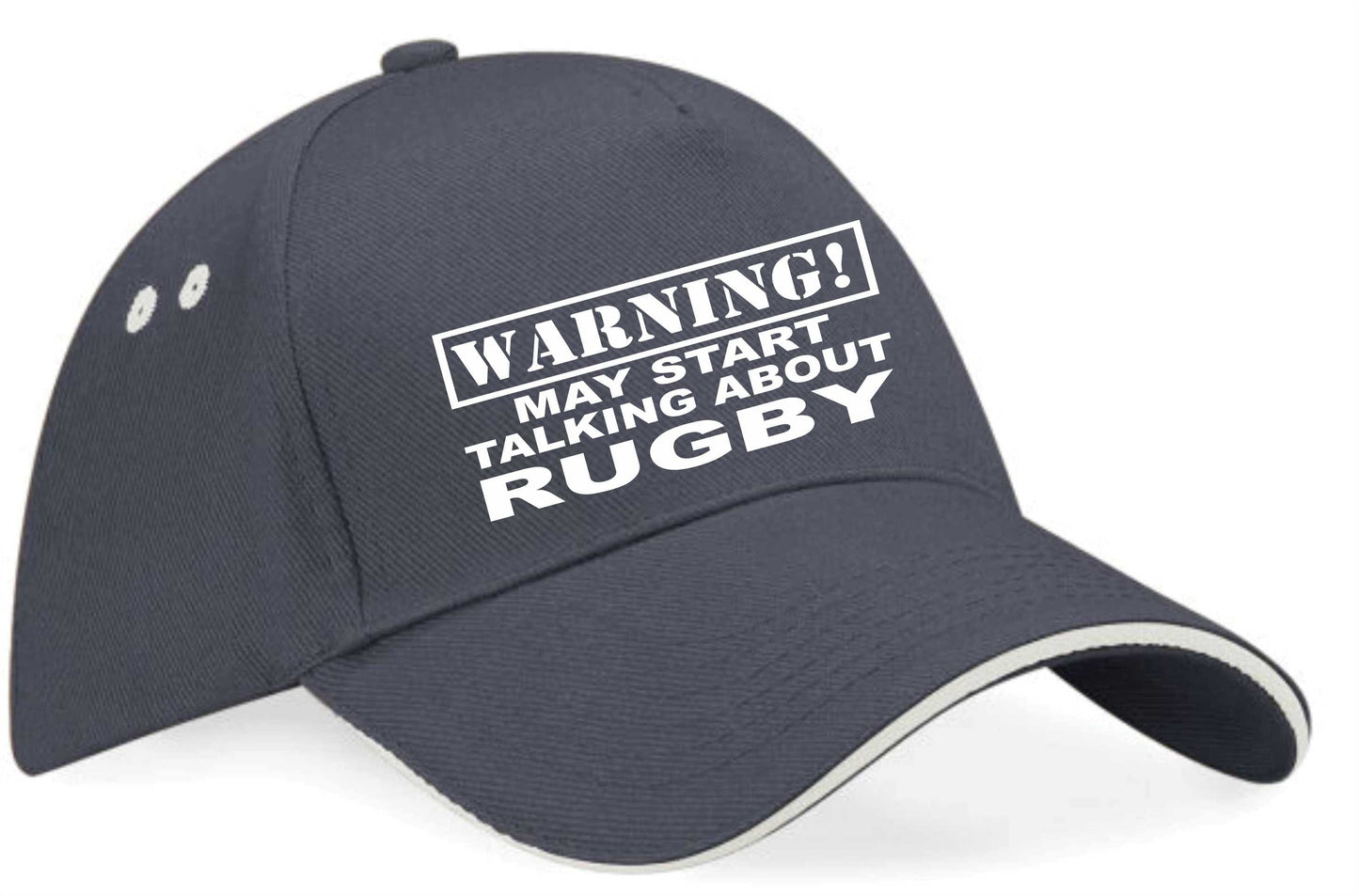 Warning May Talk About Rugby Baseball Cap Sport Lovers Gift For Men & Ladies