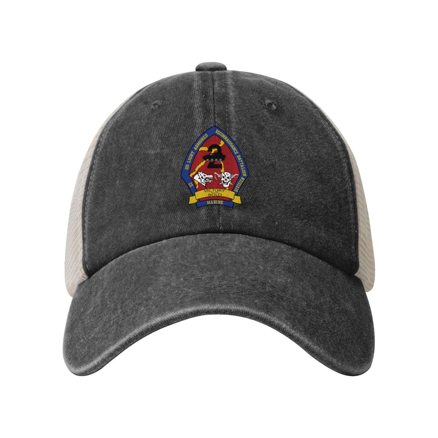 2D LAR BN Logo Printed unisex baseball cap adjustable grid baseball cap veteran gift