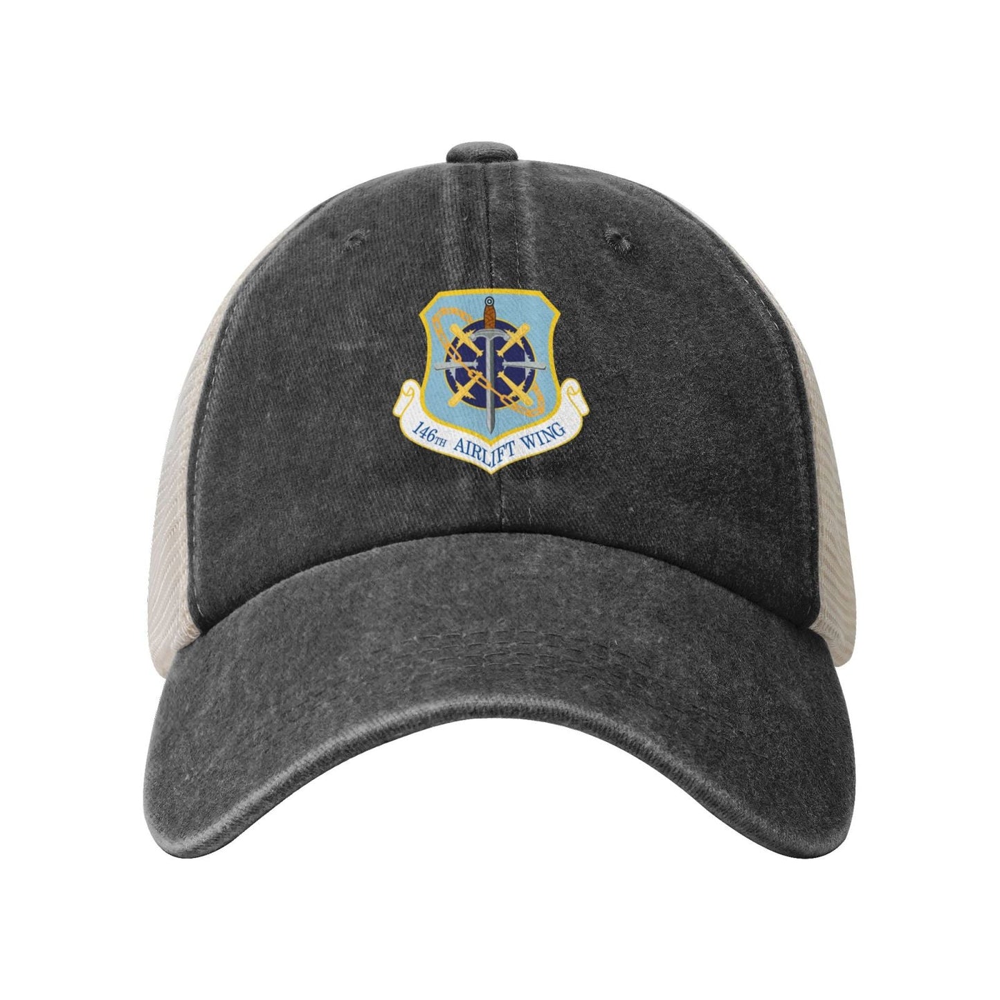 146th Airlift Wing Printed unisex baseball cap adjustable grid baseball cap veteran gift