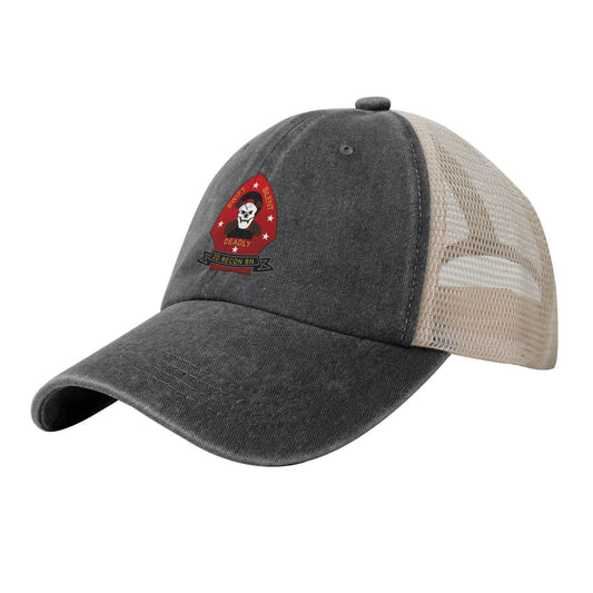 2d Reconnaissance Battalion Insignia Printed unisex baseball cap adjustable grid baseball cap veteran gift