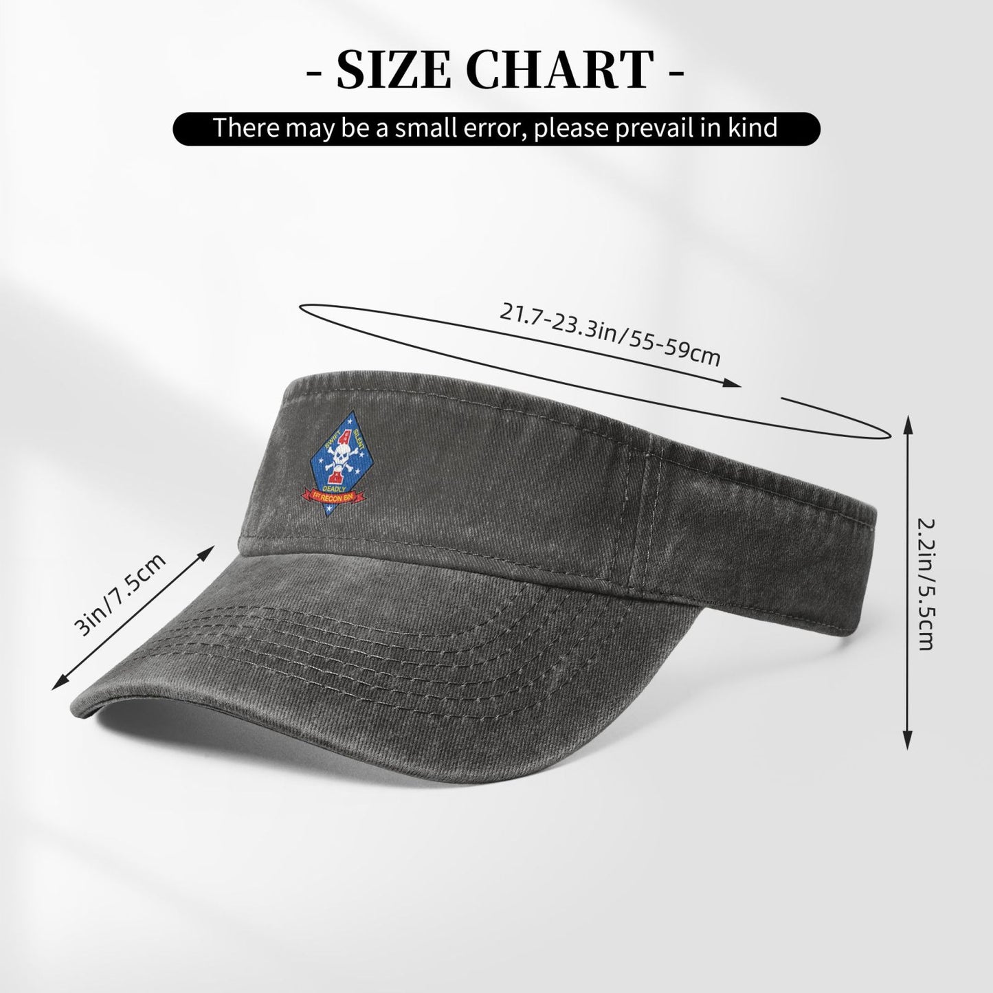 1st Recon Bn Color Printing adjustable Empty Top Baseball Sun Cap unisex outdoor sport hat veterans gift