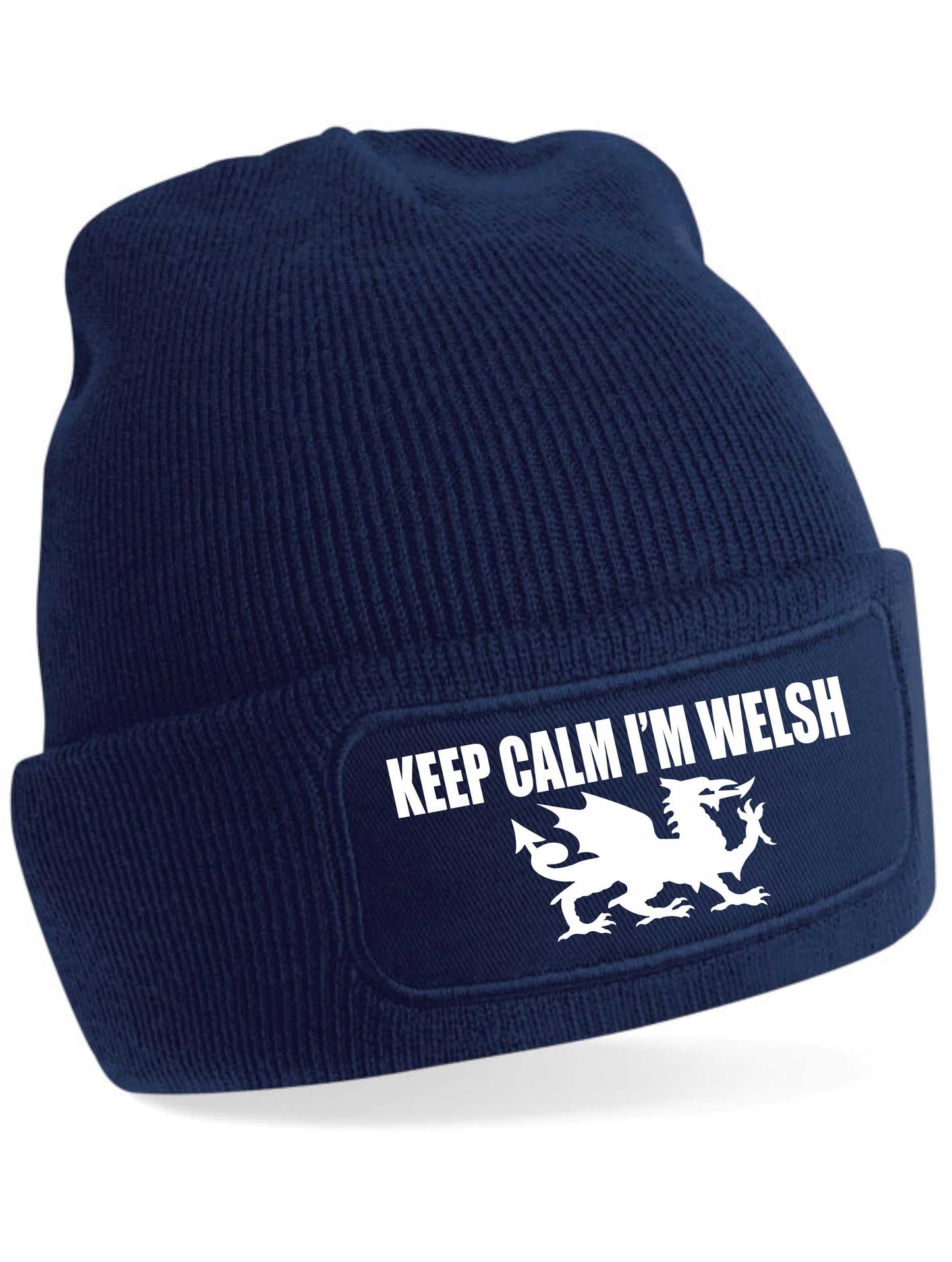 Keep Calm I'm Welsh Beanie Hat Birthday Gift For Men & Ladies