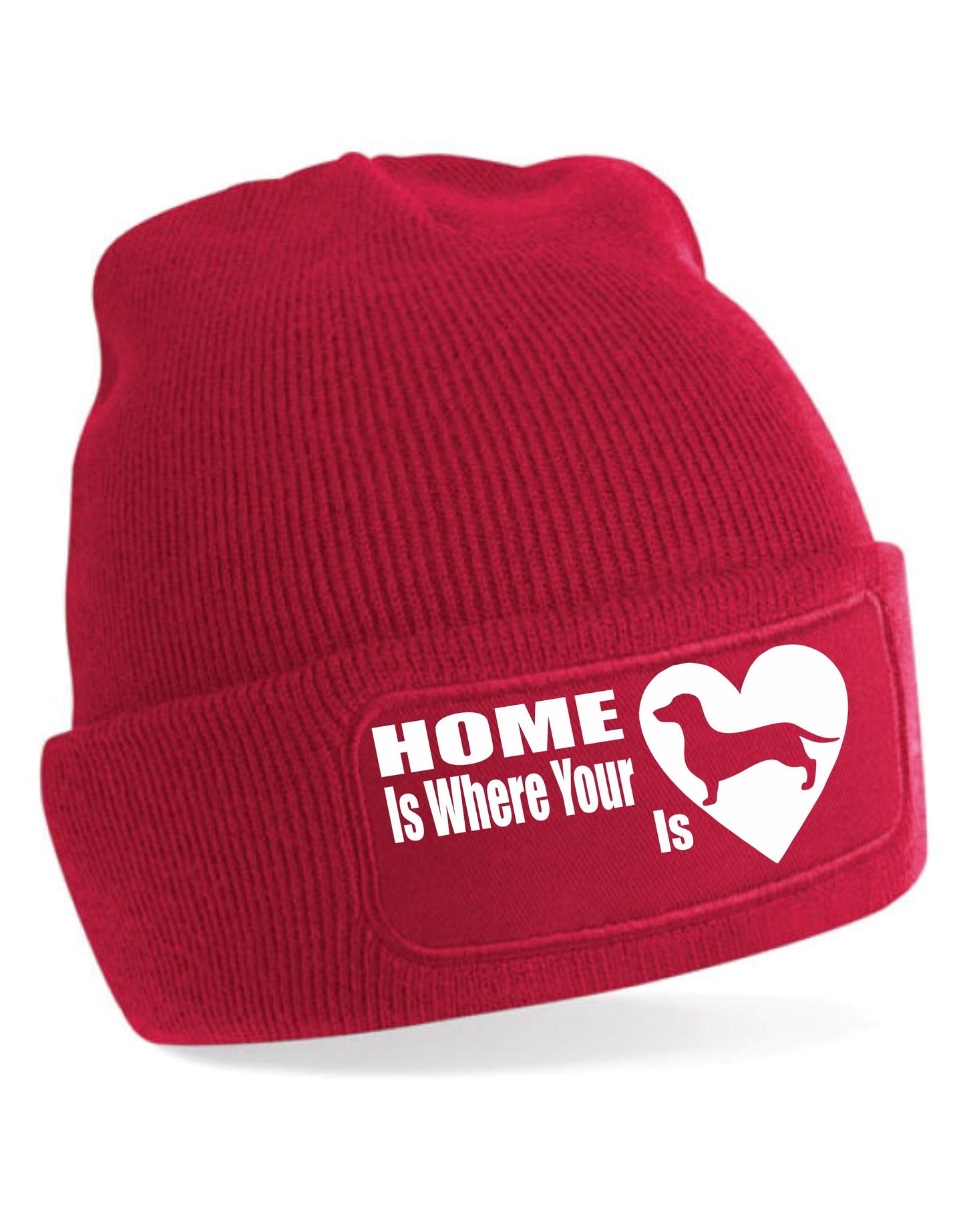 Home Is Where The Dachshund Is Beanie Hat Dog Lovers Gift For Men & Ladies