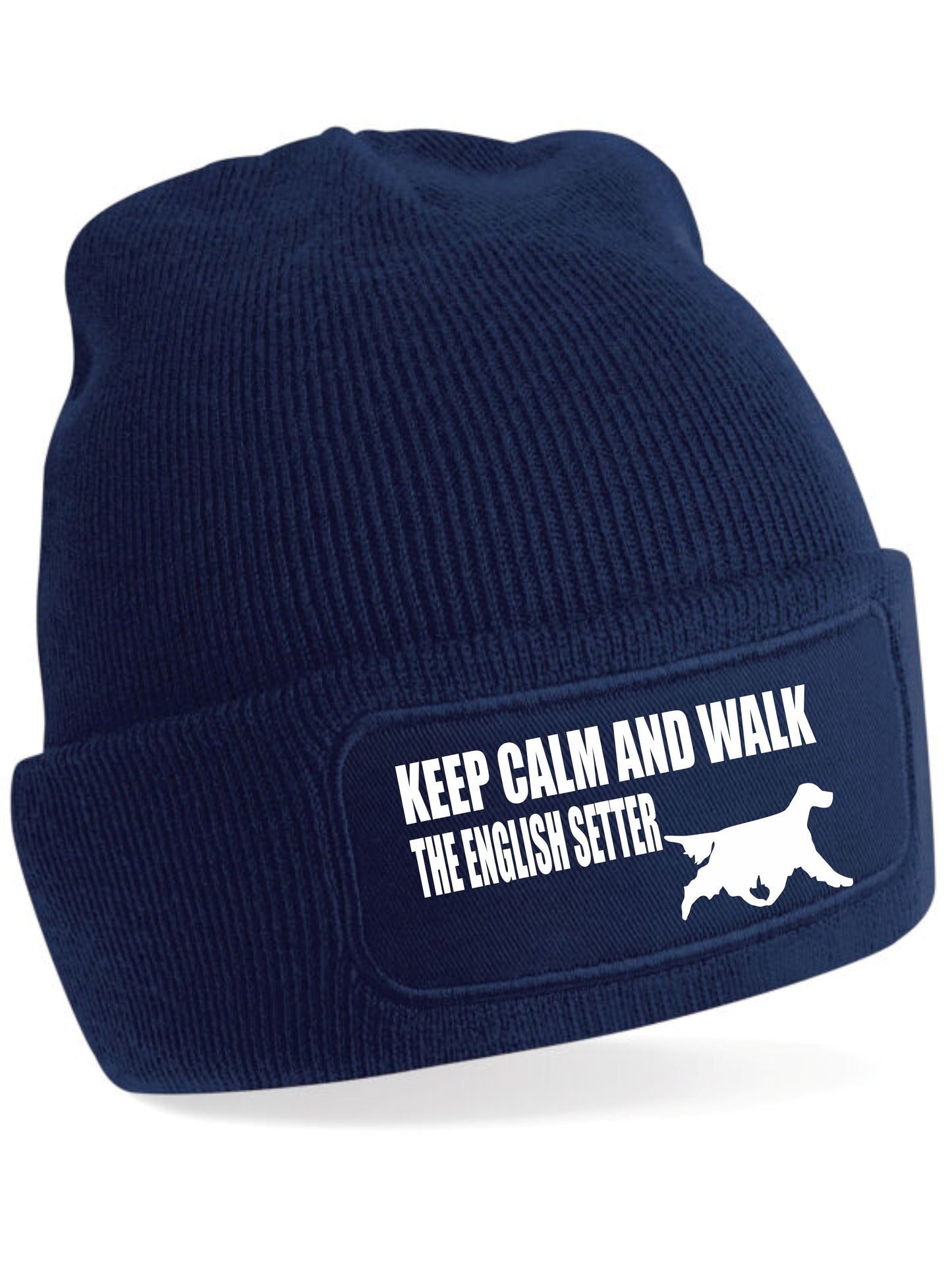 Keep Calm & Walk English Setter Beanie Hat Dog Lovers For Men & Ladies