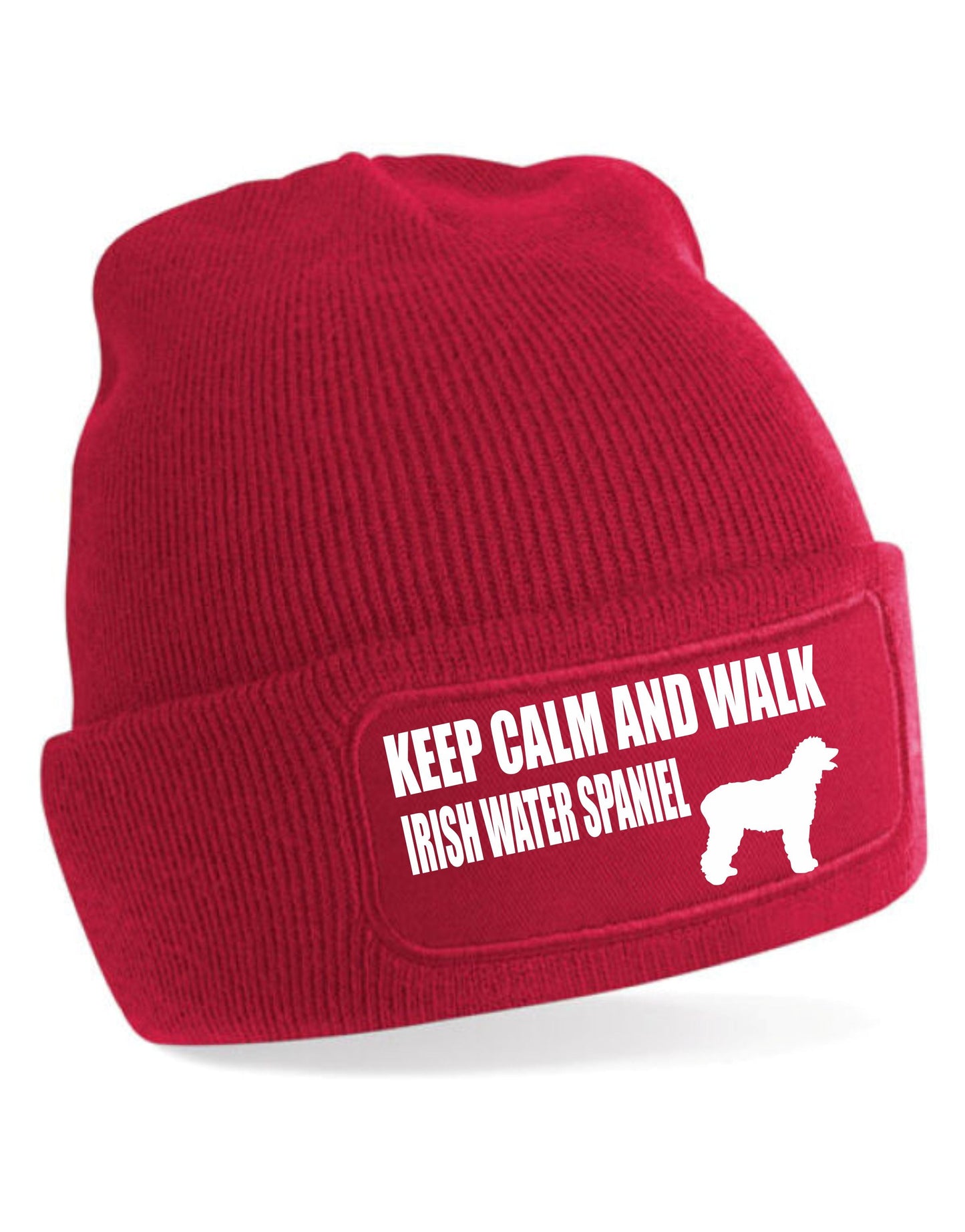 Keep Calm & Walk Water Spaniel Beanie Hat Dog Lovers For Men & Ladies