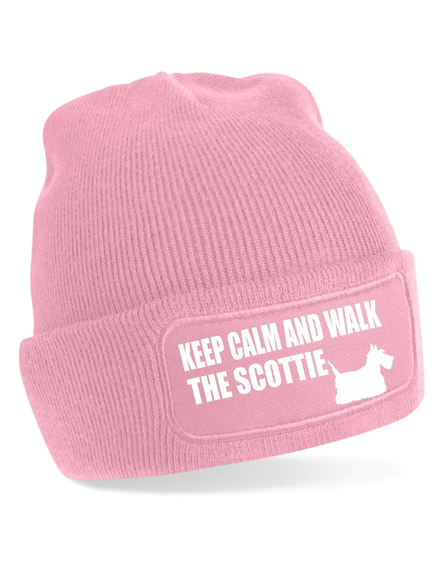 Keep Calm & Walk Scottish Terrier Beanie Hat Dog Lovers Gift For Men & Ladies