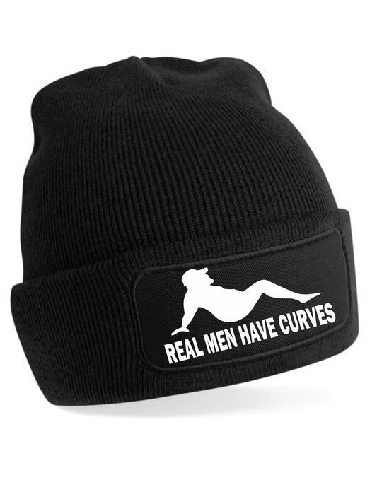 Real Men Have Curves Beanie Hat Funny Birthday Gift For Men