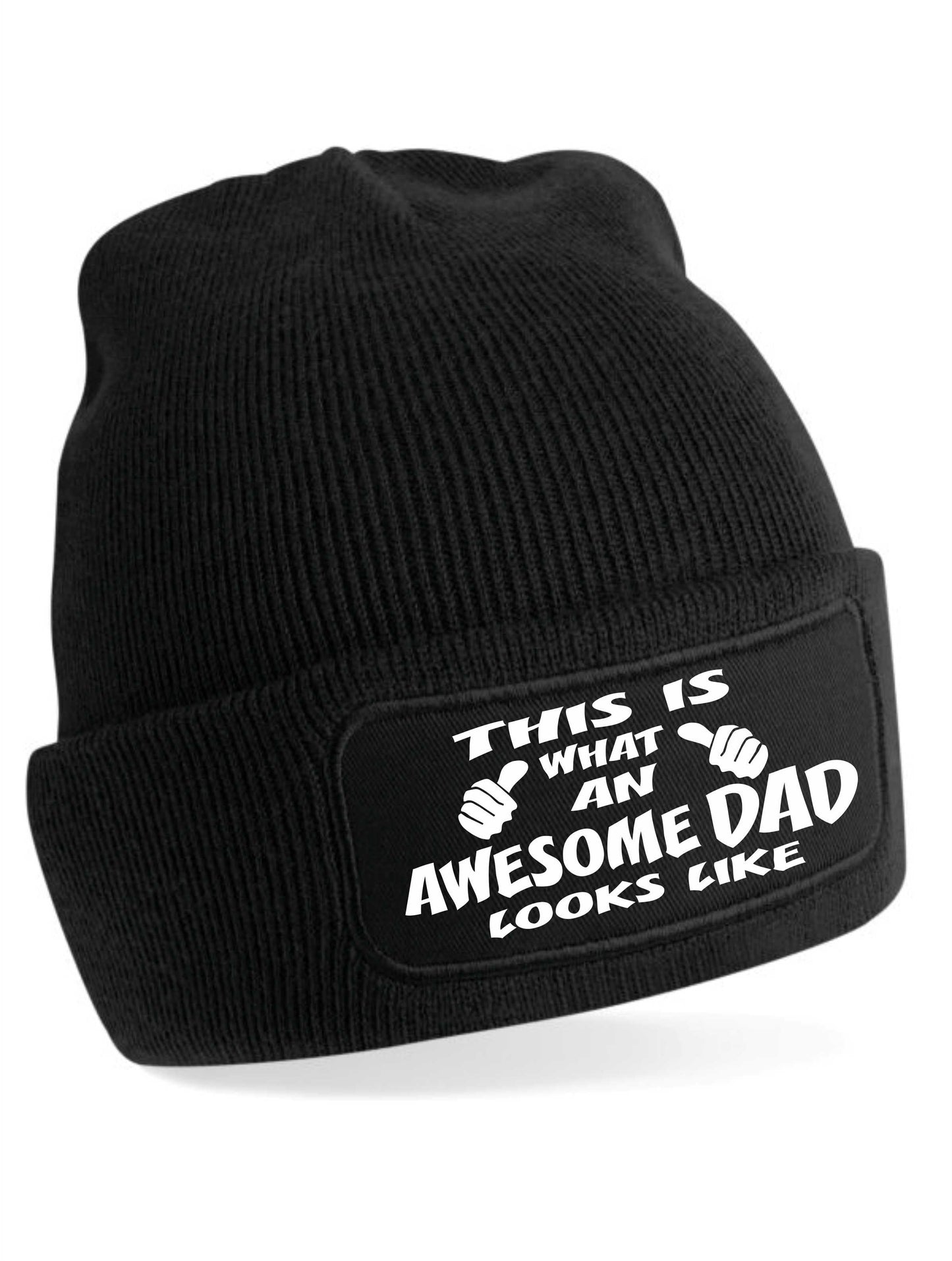 This Is What Awesome Dad Looks Like Gift For Men For Fathers Day Beanie Hat