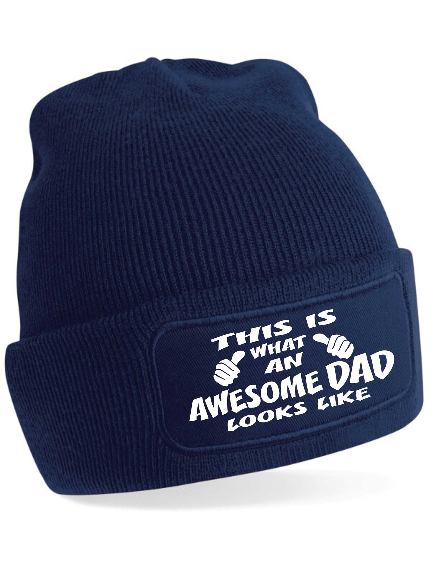 This Is What Awesome Dad Looks Like Gift For Men For Fathers Day Beanie Hat