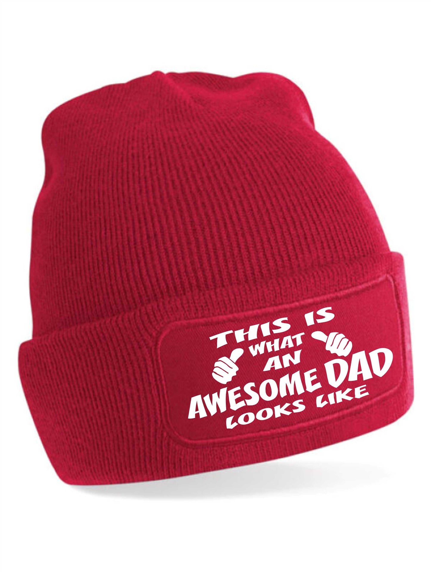 This Is What Awesome Dad Looks Like Gift For Men For Fathers Day Beanie Hat
