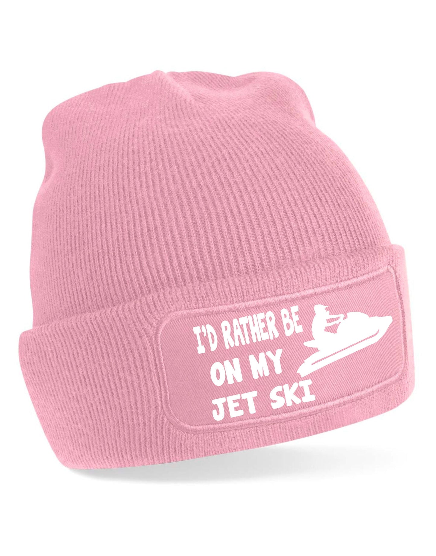 I'd Rather Be On Jet Ski Beanie Hat Water Sports Gift For Men & Ladies Birthday