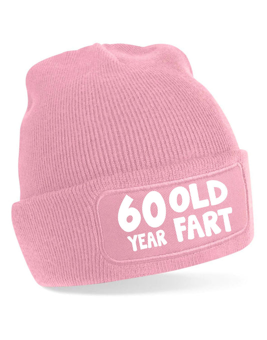 60 Year Old Fart Beanie Hat 60th Birthday Gift For Men & Ladies