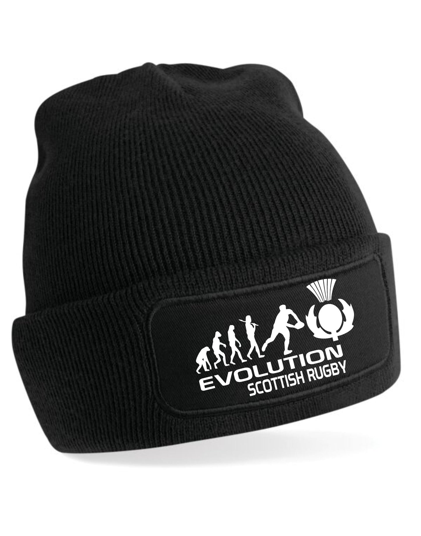 Evolution of Scottish Rugby Beanie Hat Gift For Rugby Fans Men & Ladies