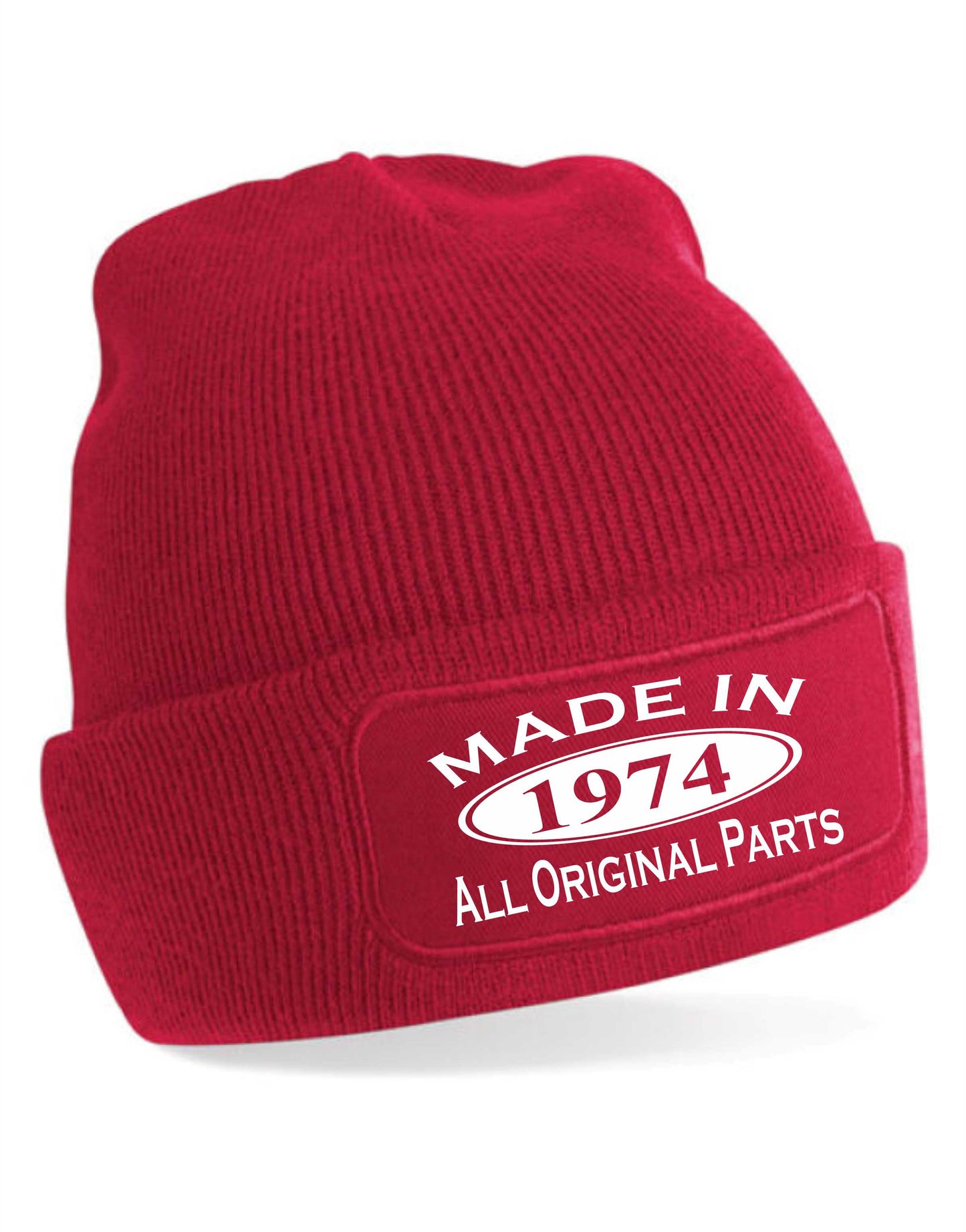 Made In 1974 Beanie Hat 50th Birthday Gift Great For Men & Women