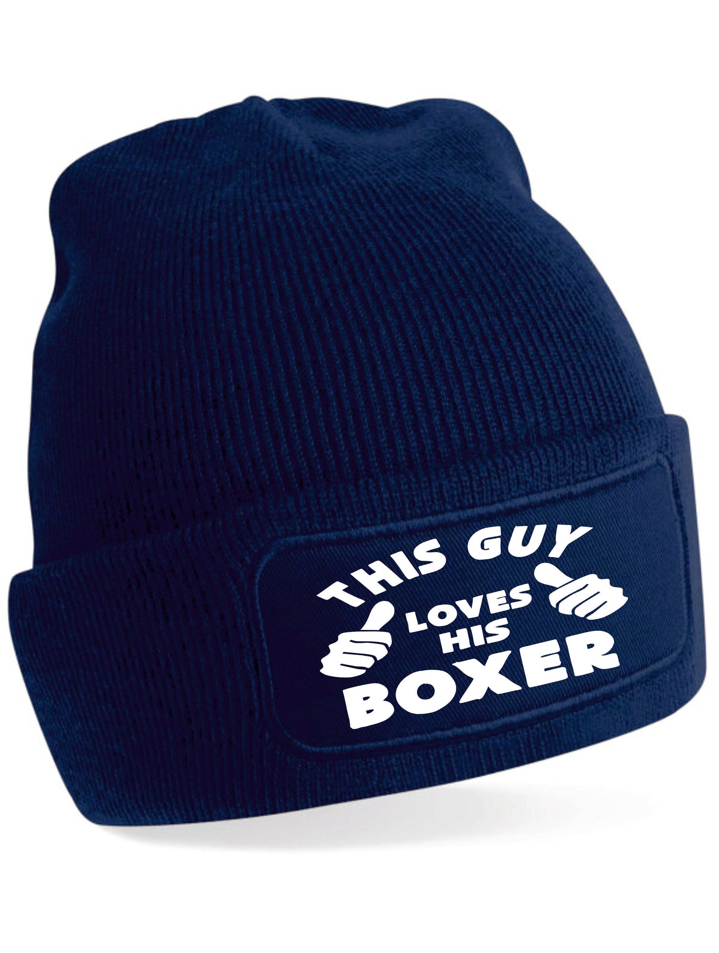 This Guy Loves His Boxer Beanie Hat Funny Dog Lovers Gift For Men