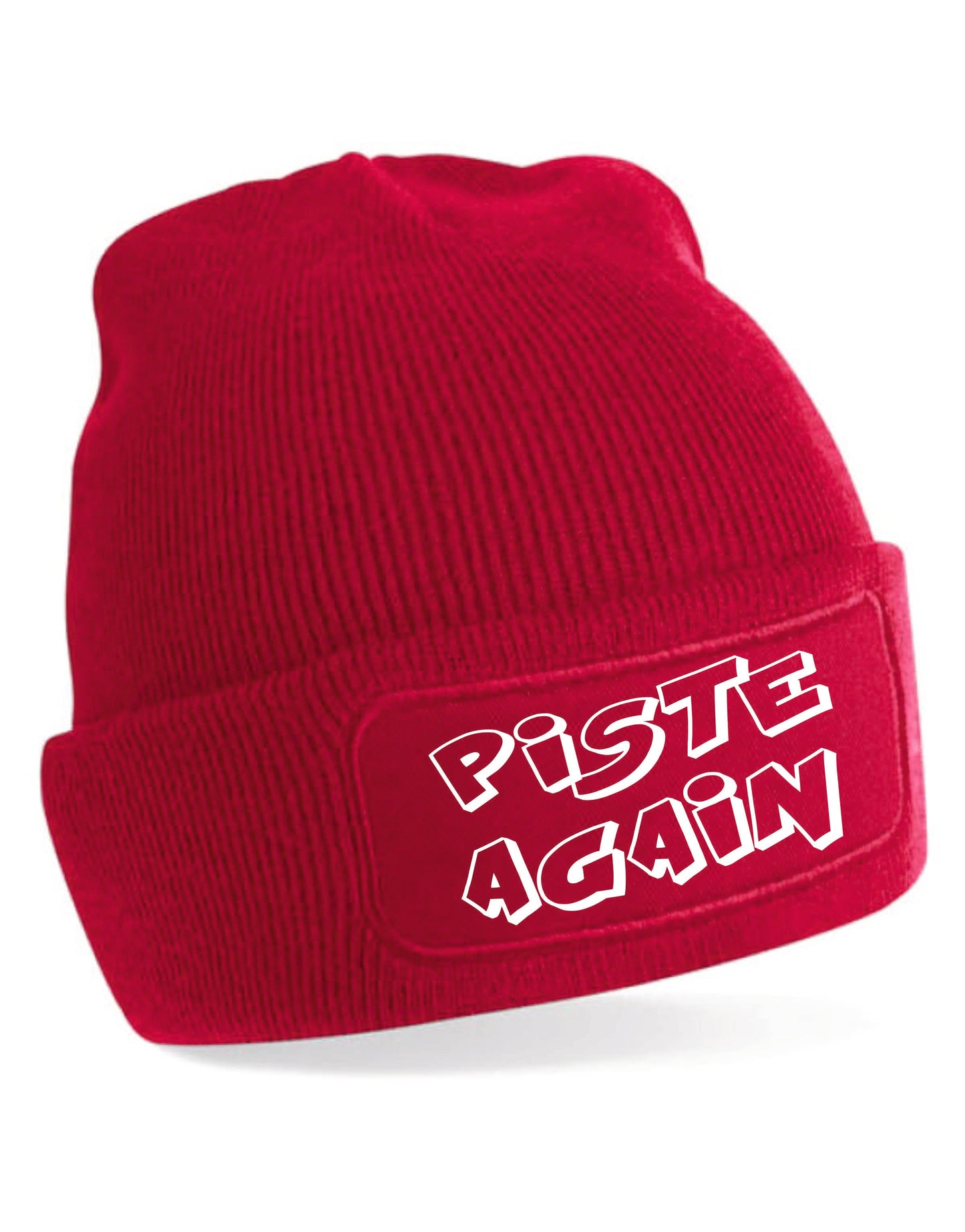 Piste Again Beanie Hat Skiing Snowboarding Gift Great For Men & Ladies