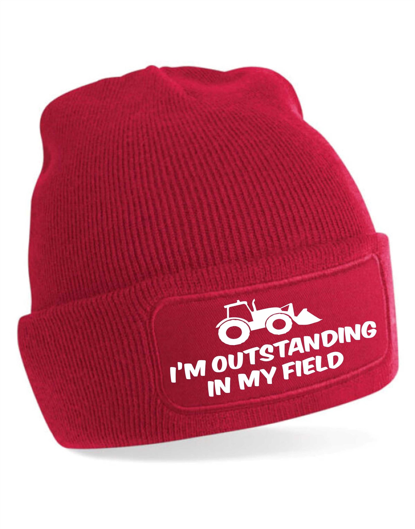 I'm Outstanding In My Field Beanie Hat Gift For Any Farmers For Men & Ladies