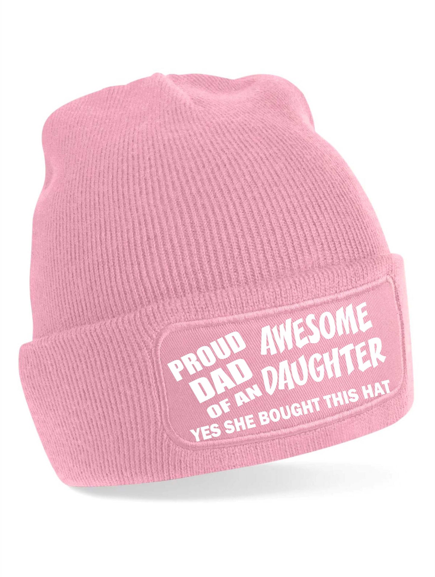 Proud Dad Of Awesome Daughter Gift For Men Fathers Day Beanie Hat