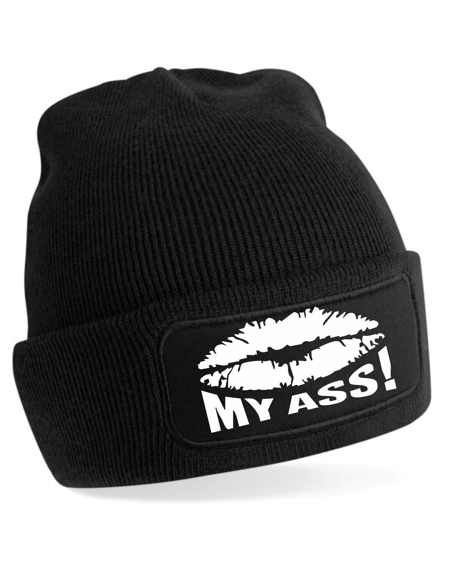 Kiss My Ass Beanie Hat Funny Birthday Gift For Men & Ladies
