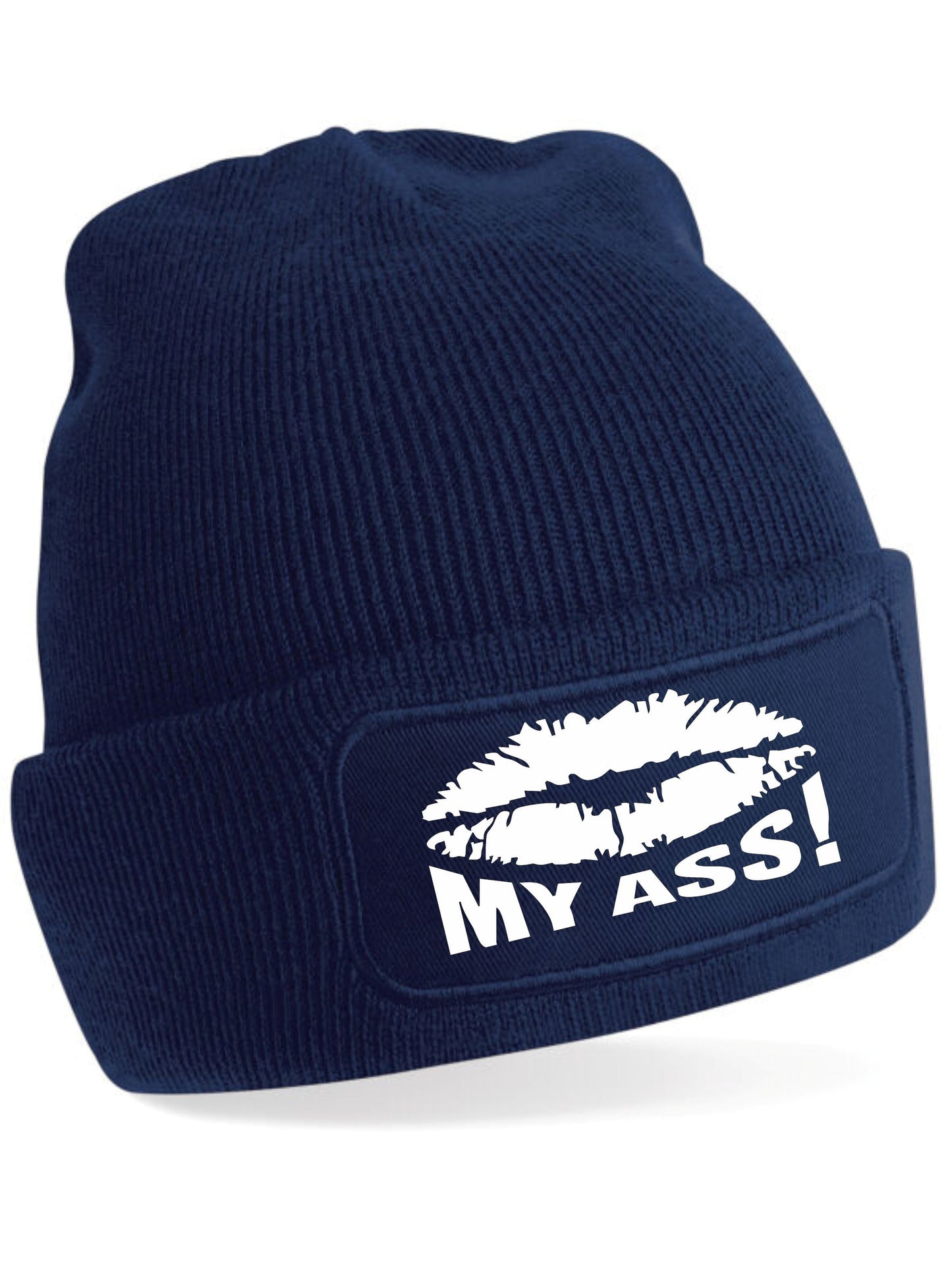 Kiss My Ass Beanie Hat Funny Birthday Gift For Men & Ladies