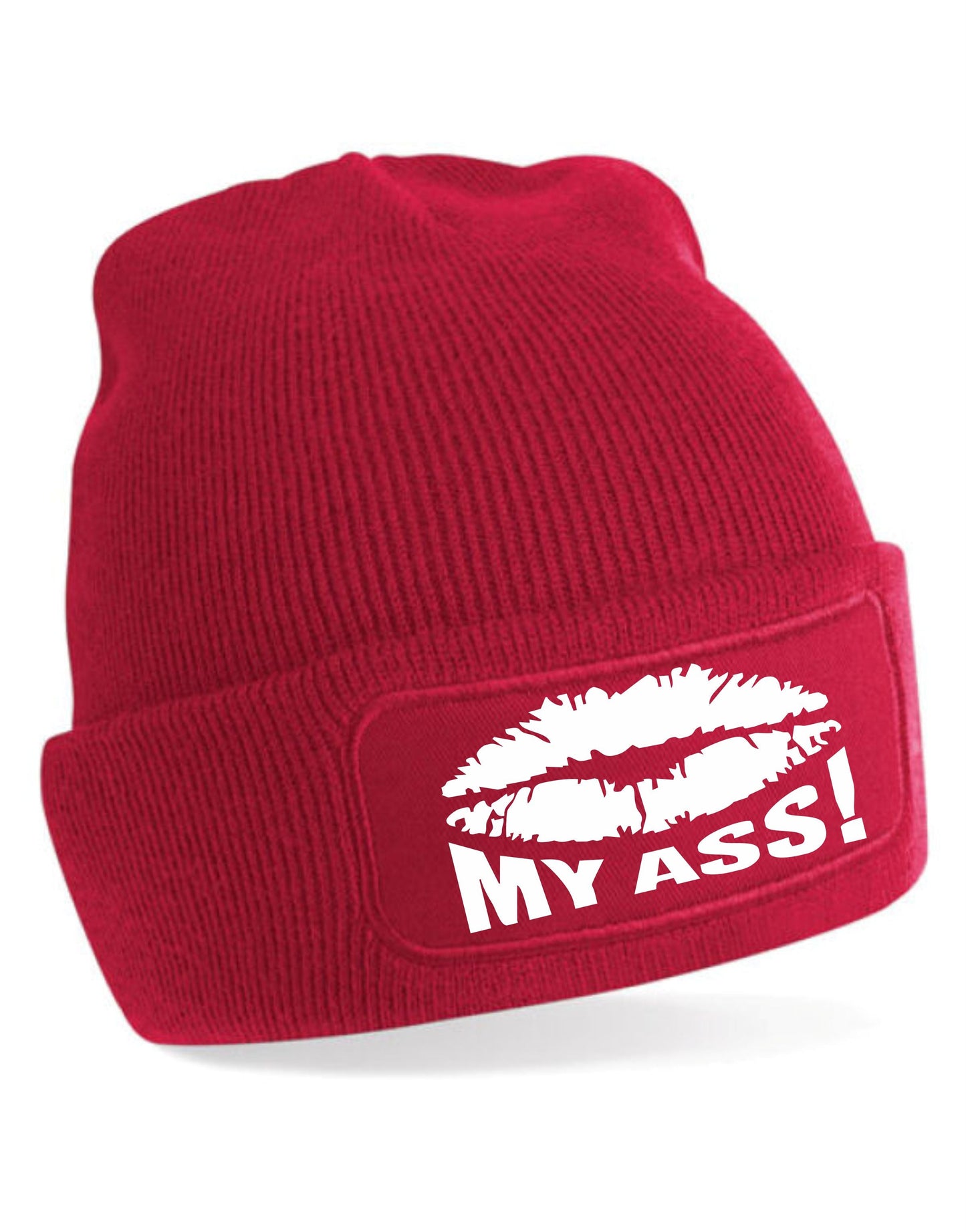 Kiss My Ass Beanie Hat Funny Birthday Gift For Men & Ladies