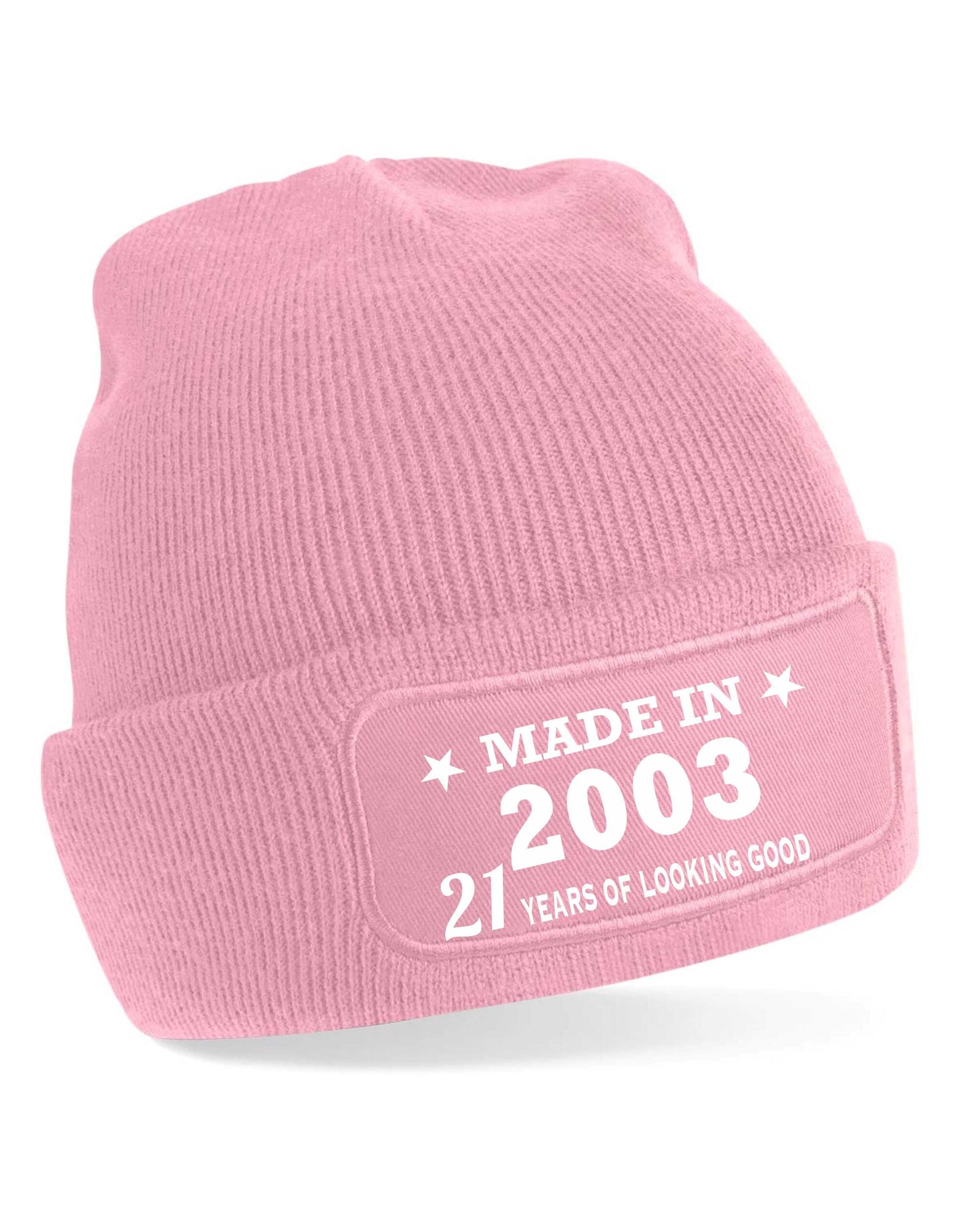 21st Birthday Made In 2003 Beanie Hat Gift for 21 Year Old For Men & Ladies